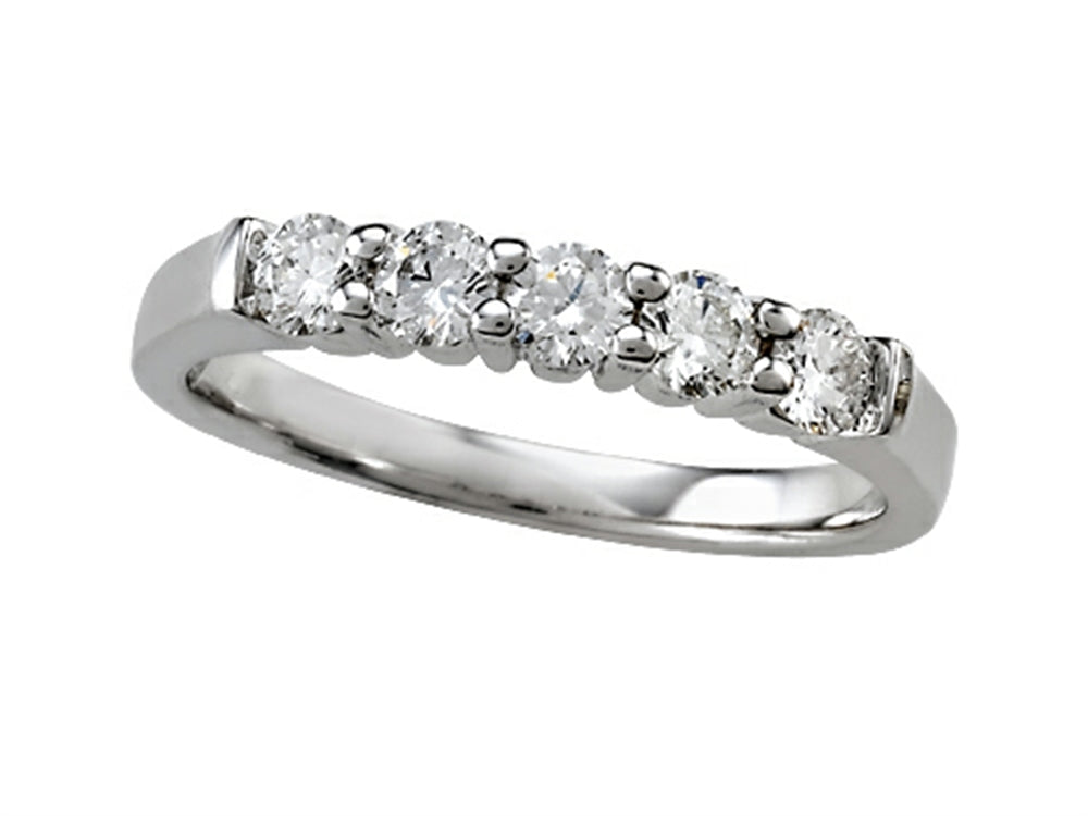 Finejewelers Diamond Round Partial Way Band
