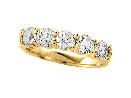 Finejewelers Diamond Round Partial Way Band