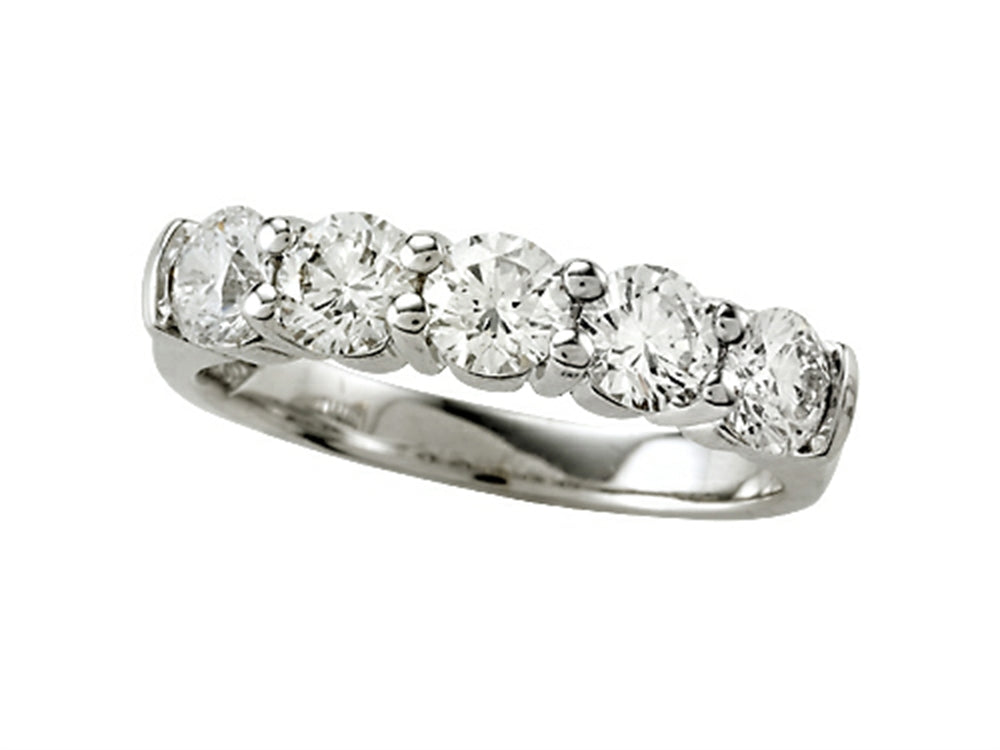 Finejewelers Diamond Round Partial Way Band