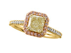 Finejewelers Natural Fancy Yellow Engagement Ring