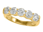 Finejewelers Diamond Round Partial Way Band