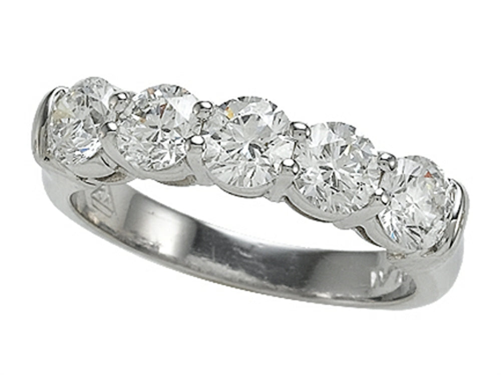 Finejewelers Diamond Round Partial Way Band