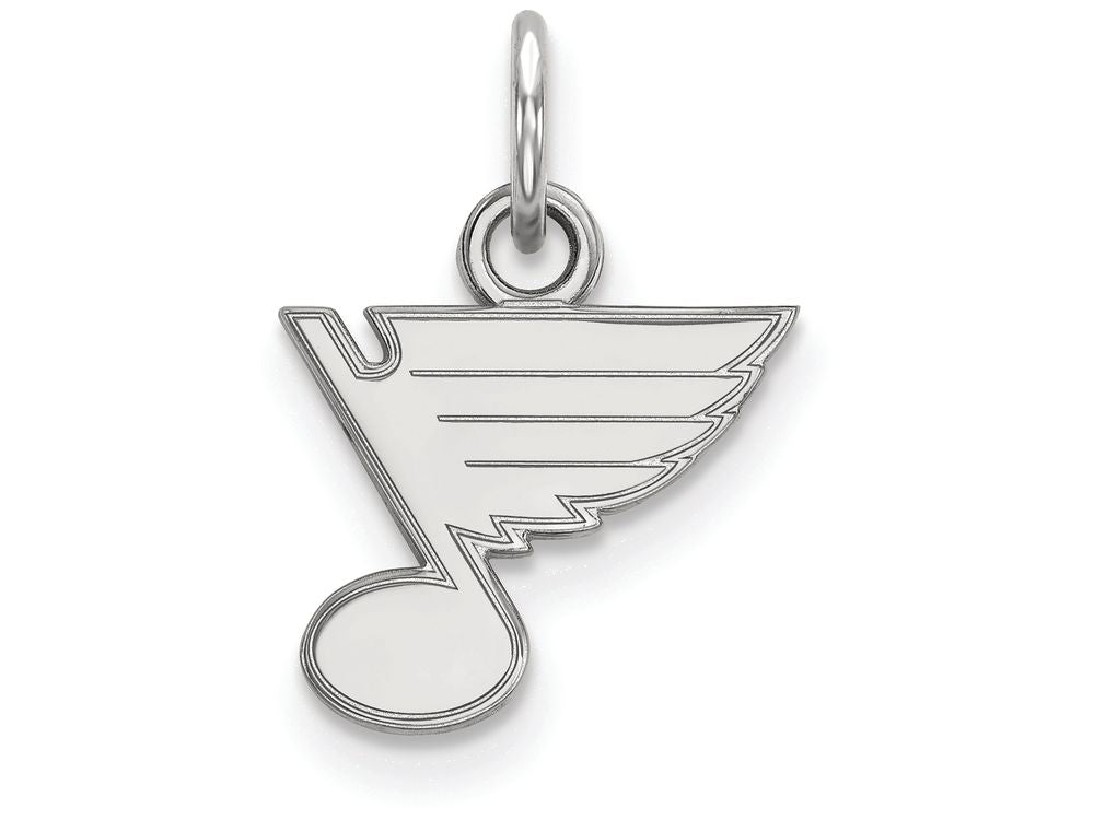 14k White Gold Nhl Logoart St. Louis Blues Extra Small Pendant