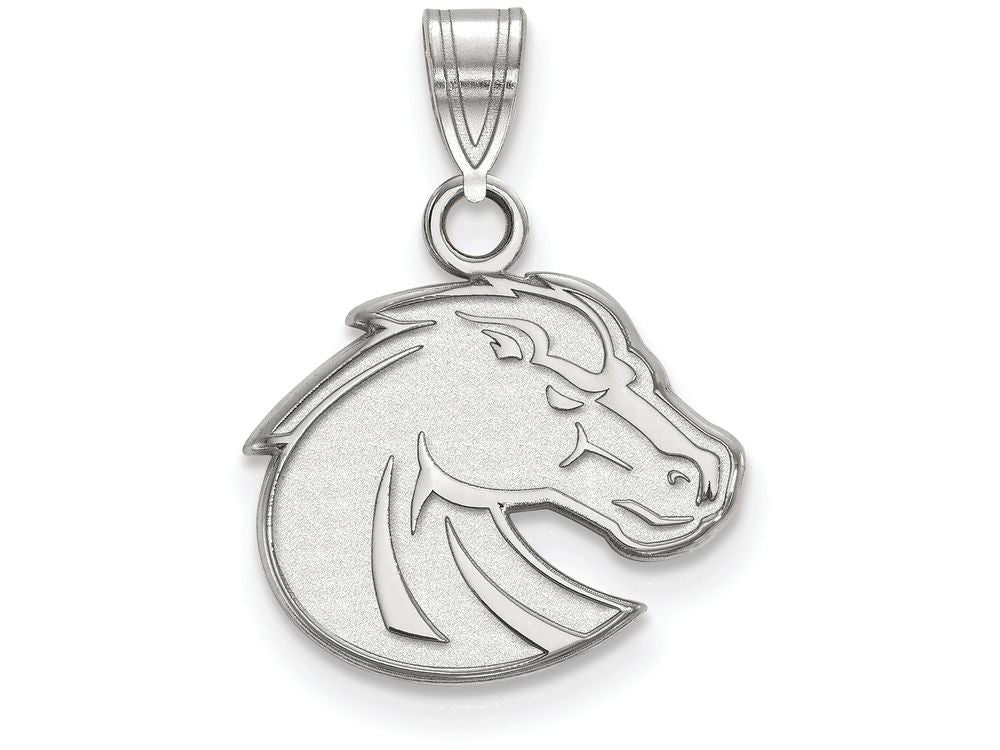14k White Gold Logoart Boise State University Small Pendant