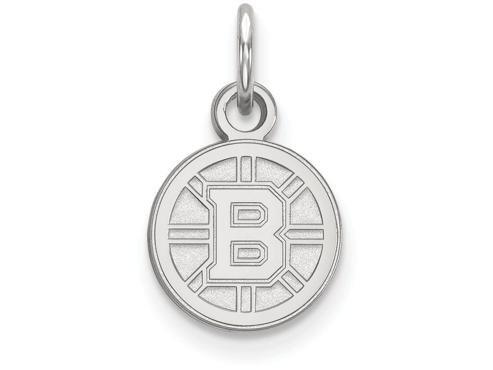 14k White Gold Nhl Logoart Boston Bruins Extra Small Pendant