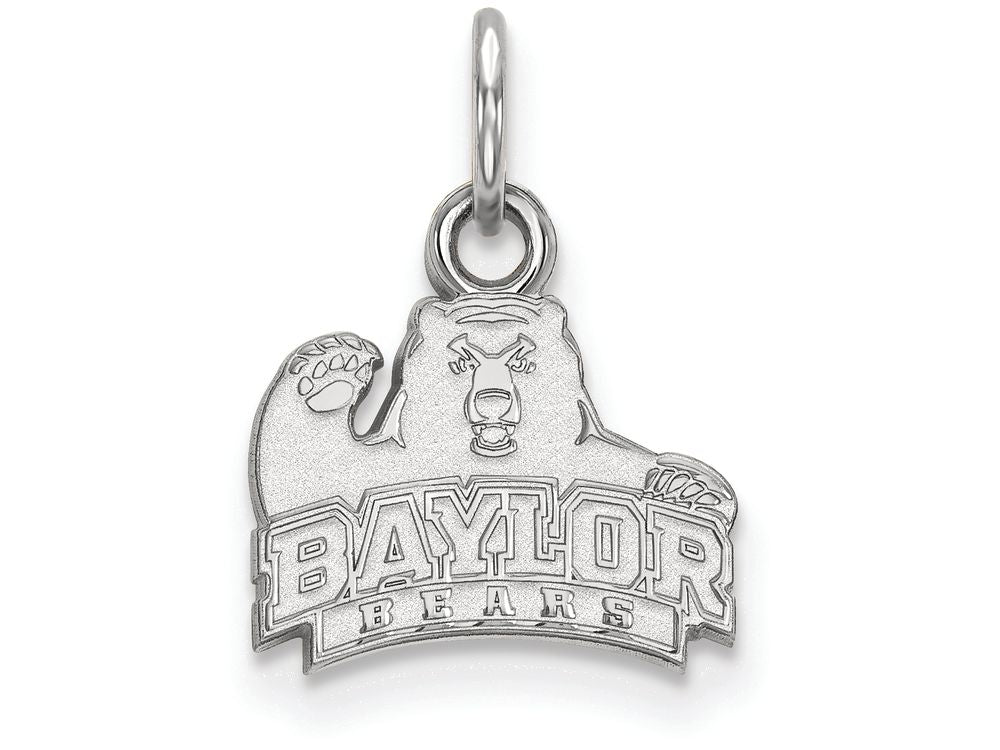 14k White Gold Logoart Baylor University Extra Small Pendant