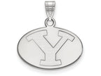 14k White Gold Logoart Brigham Young University Small Pendant