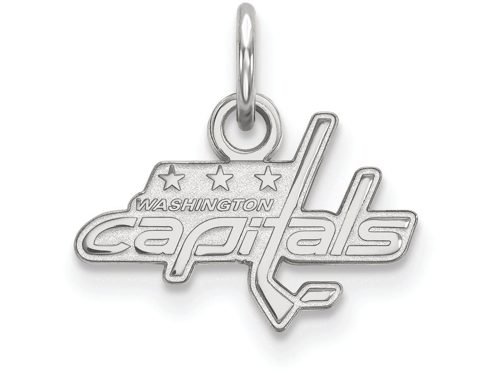 14k White Gold Nhl Logoart Washington Capitals Extra Small Pendant