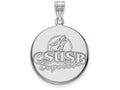 14k White Gold Logoart California State University San Bernardino Large Pendant