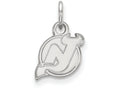 14k White Gold Nhl Logoart New Jersey Devils Extra Small Pendant
