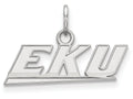 14k White Gold Logoart Eastern Kentucky University Extra Small Pendant