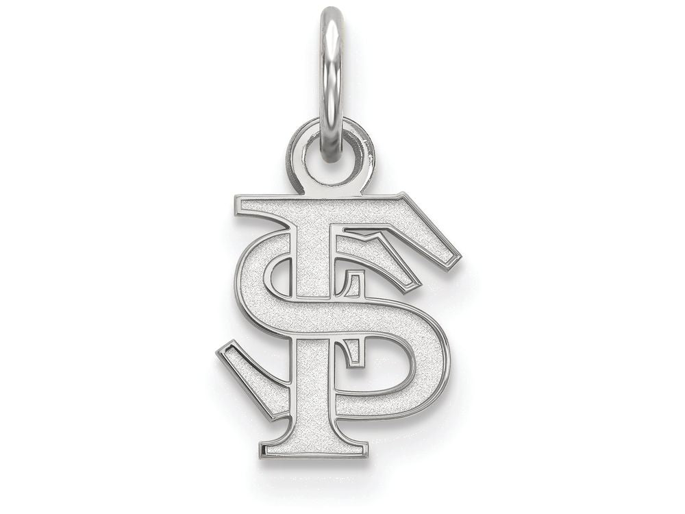 14k White Gold Logoart Florida State University Extra Small Pendant