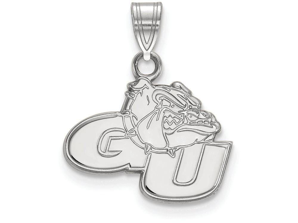 14k White Gold Logoart Gonzaga University Small Pendant