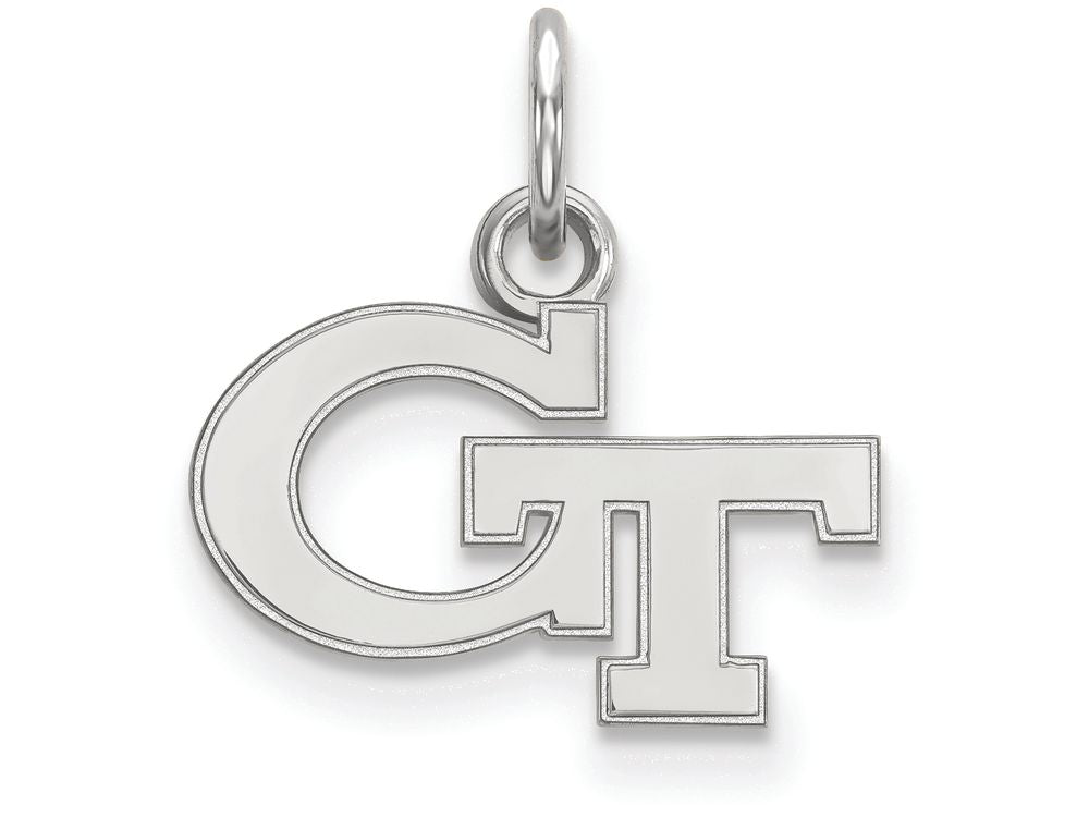 14k White Gold Logoart Georgia Institute Of Technology Extra Small Pendant