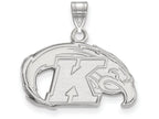 14k White Gold Logoart Kent State University Small Pendant