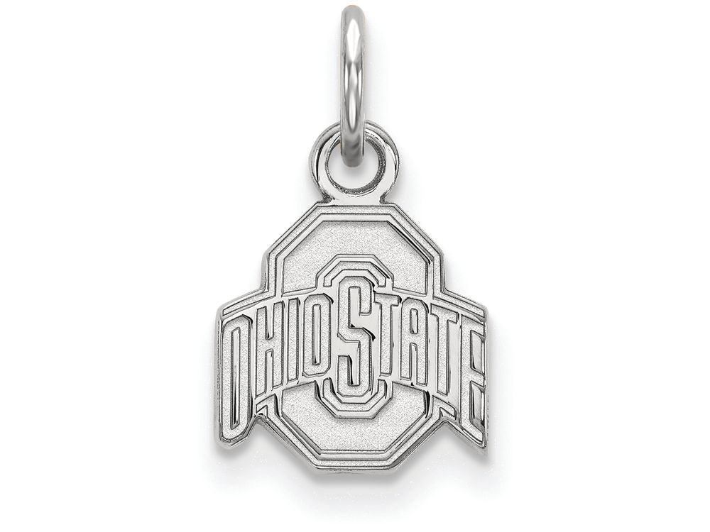 14k White Gold Logoart Ohio State University Extra Small Pendant