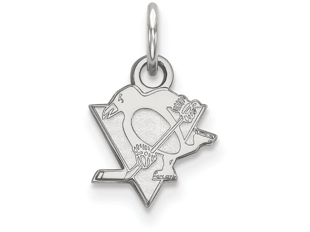 14k White Gold Nhl Logoart Pittsburgh Penguins Extra Small Pendant