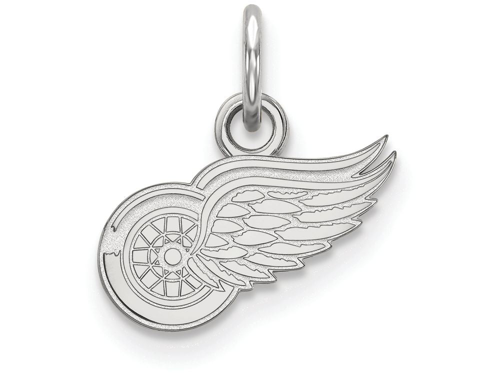 14k White Gold Nhl Logoart Detroit Red Wings Extra Small Pendant