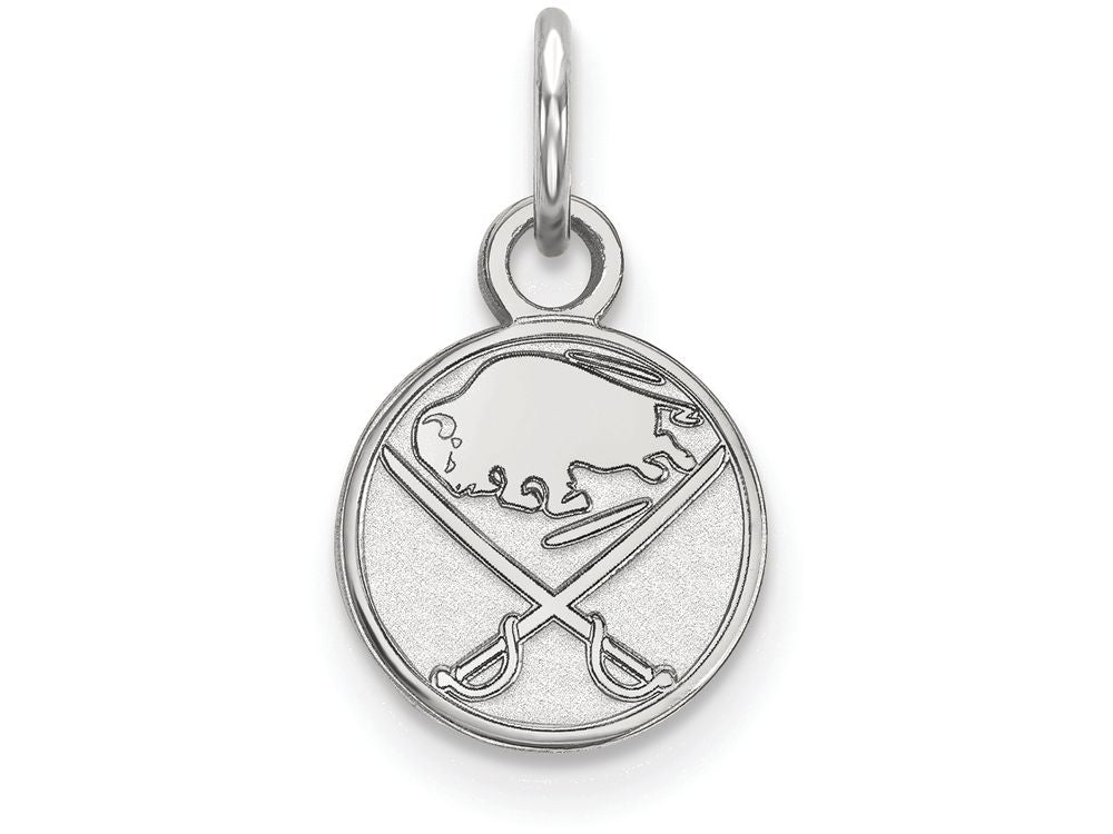 14k White Gold Nhl Logoart Buffalo Sabres Extra Small Pendant