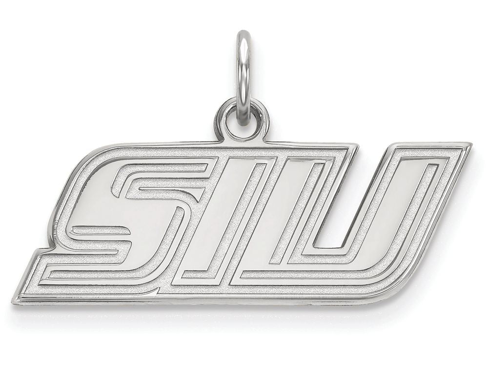 14k White Gold Logoart Southern Illinois University Extra Small Pendant