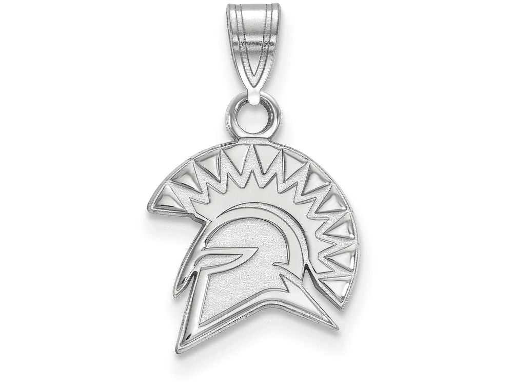 14k White Gold Logoart San Jose State University Small Pendant