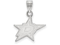 14k White Gold Nhl Logoart Dallas Stars Small Pendant
