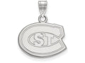 14k White Gold Logoart St. Cloud State Small Pendant