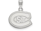 14k White Gold Logoart St. Cloud State Small Pendant