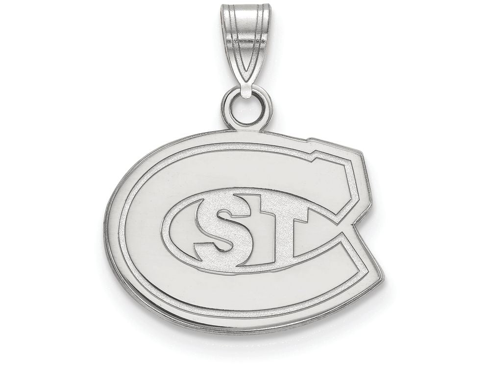 14k White Gold Logoart St. Cloud State Small Pendant