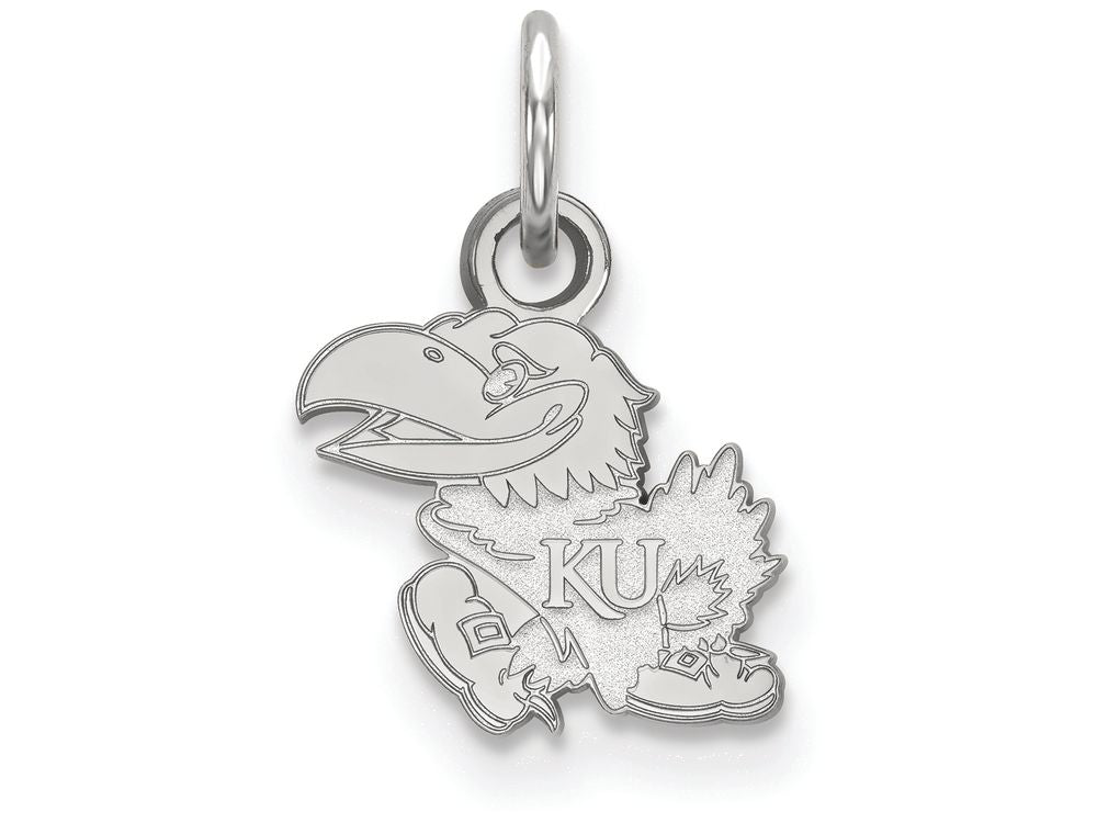14k White Gold Logoart University Of Kansas Extra Small Pendant