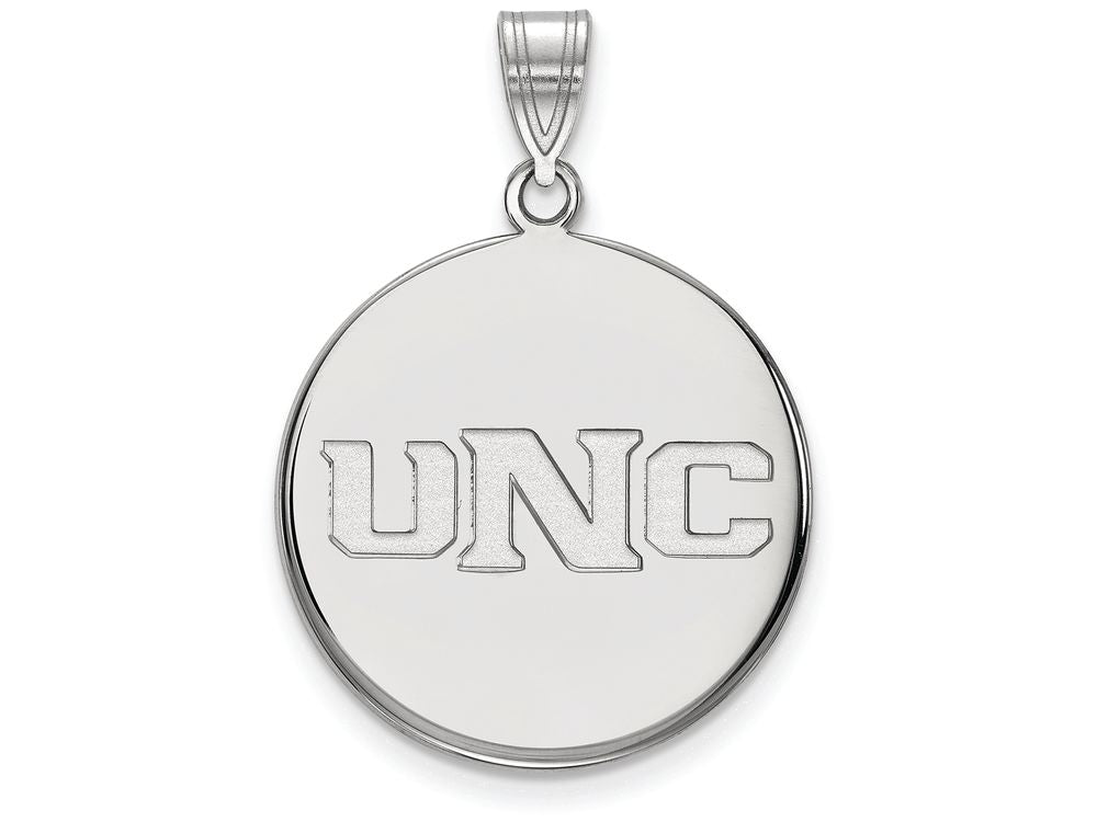 14k White Gold Logoart University Of Northern Colorado Large Disc Pendant
