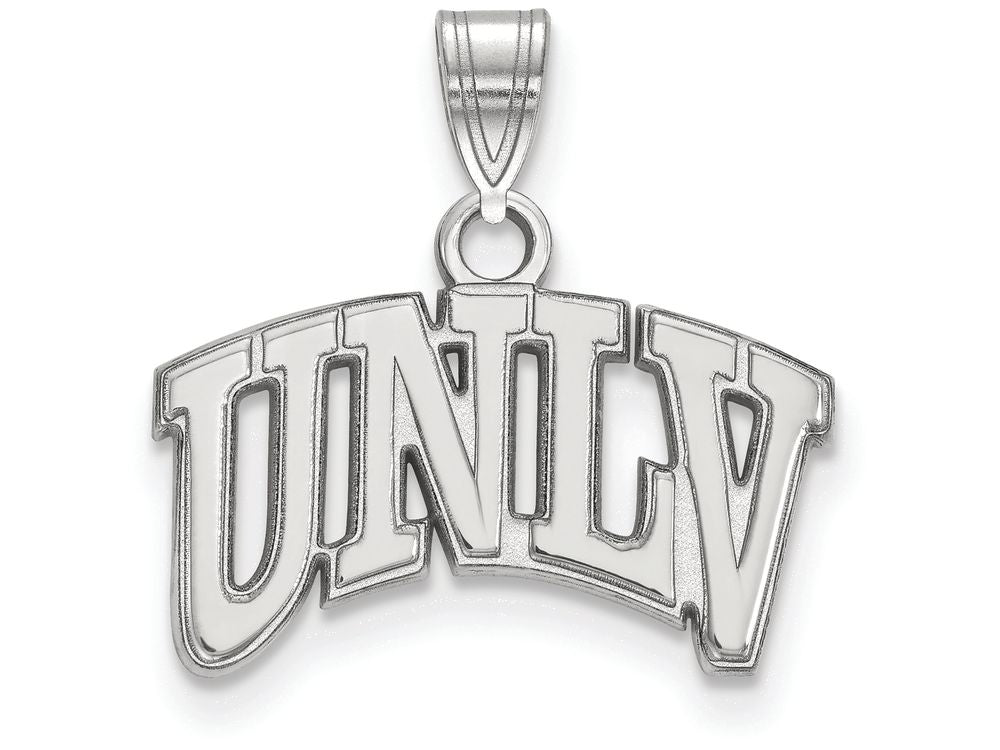 14k White Gold Logoart University Of Nevada Las Vegas Small Pendant