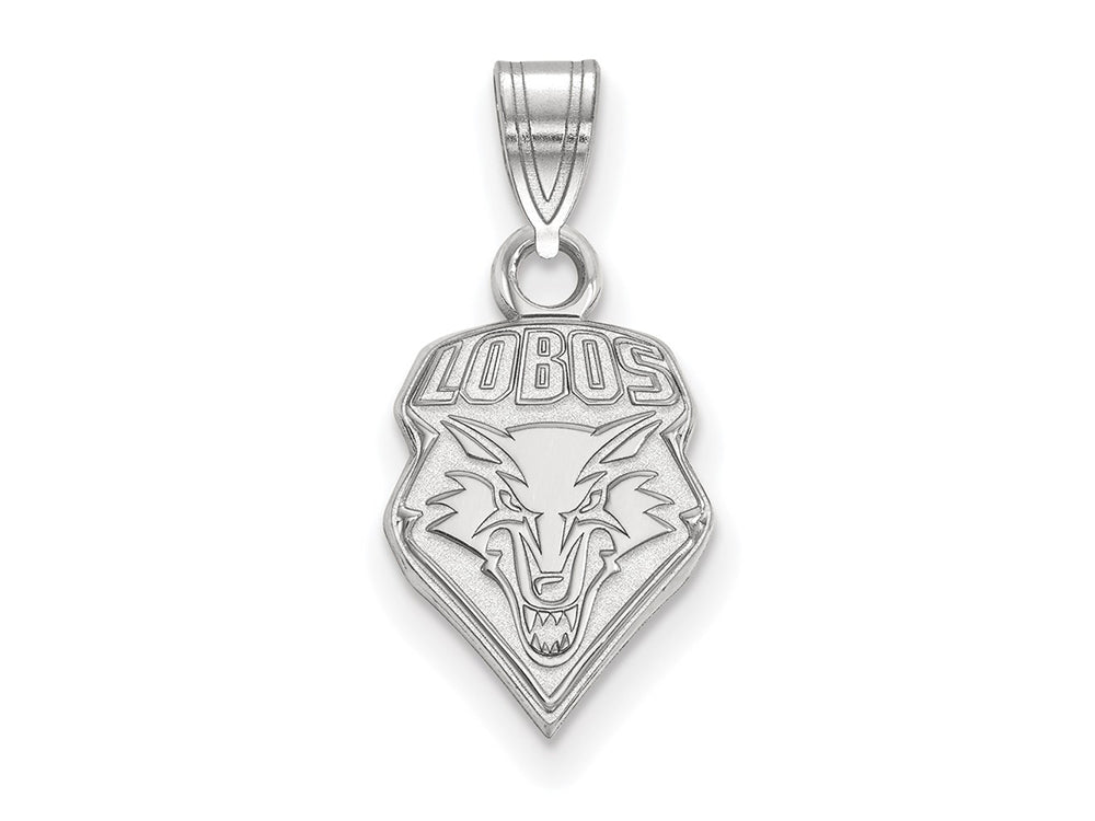 14k White Gold Logoart University Of New Mexico Small Pendant