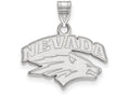 14k White Gold Logoart University Of Nevada Small Pendant
