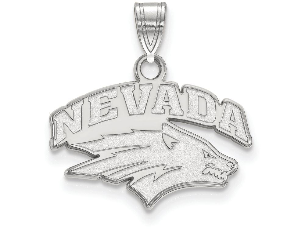 14k White Gold Logoart University Of Nevada Small Pendant