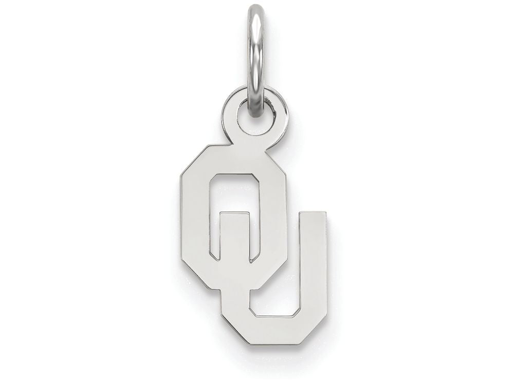 14k White Gold Logoart University Of Oklahoma Extra Small Pendant