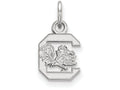 14k White Gold Logoart University Of South Carolina Extra Small Pendant