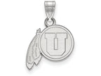14k White Gold Logoart University Of Utah Small Pendant