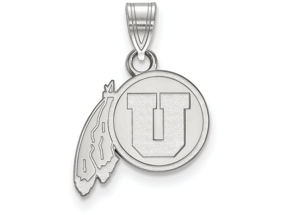 14k White Gold Logoart University Of Utah Small Pendant