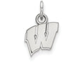 14k White Gold Logoart University Of Wisconsin Extra Small Pendant