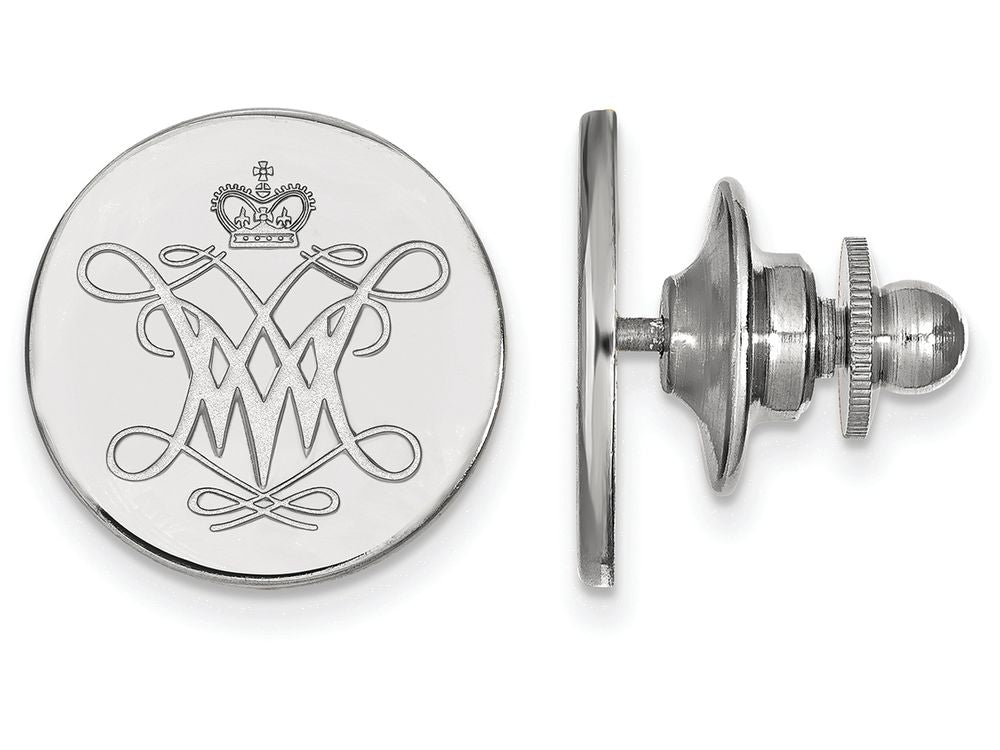 14k White Gold Logoart William And Mary Lapel Pin