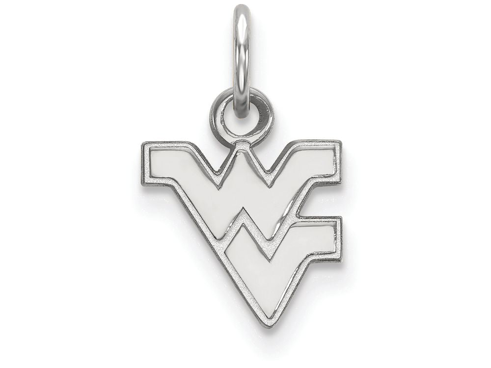 14k White Gold Logoart West Virginia University Extra Small Pendant