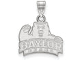 14k White Gold Logoart Baylor University Small Pendant