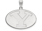 14k White Gold Logoart Brigham Young University Large Pendant