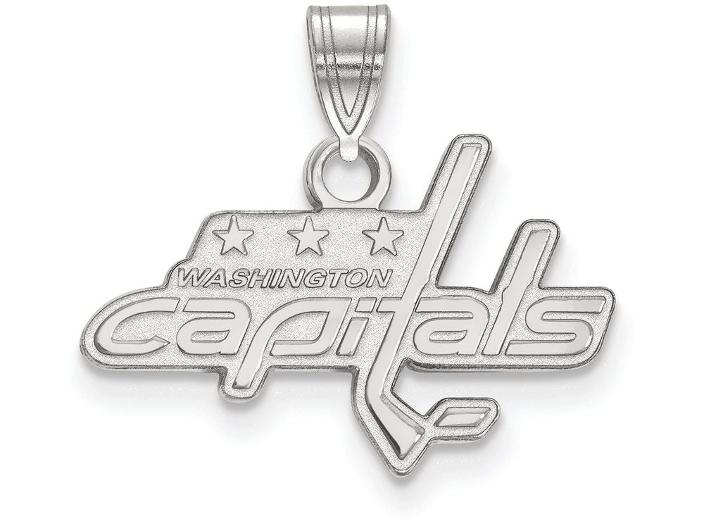 14k White Gold Nhl Logoart Washington Capitals Small Pendant