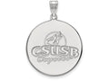 14k White Gold Logoart California State University San Bernardino Extra Large  Pendant