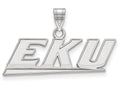 14k White Gold Logoart Eastern Kentucky University Small Pendant