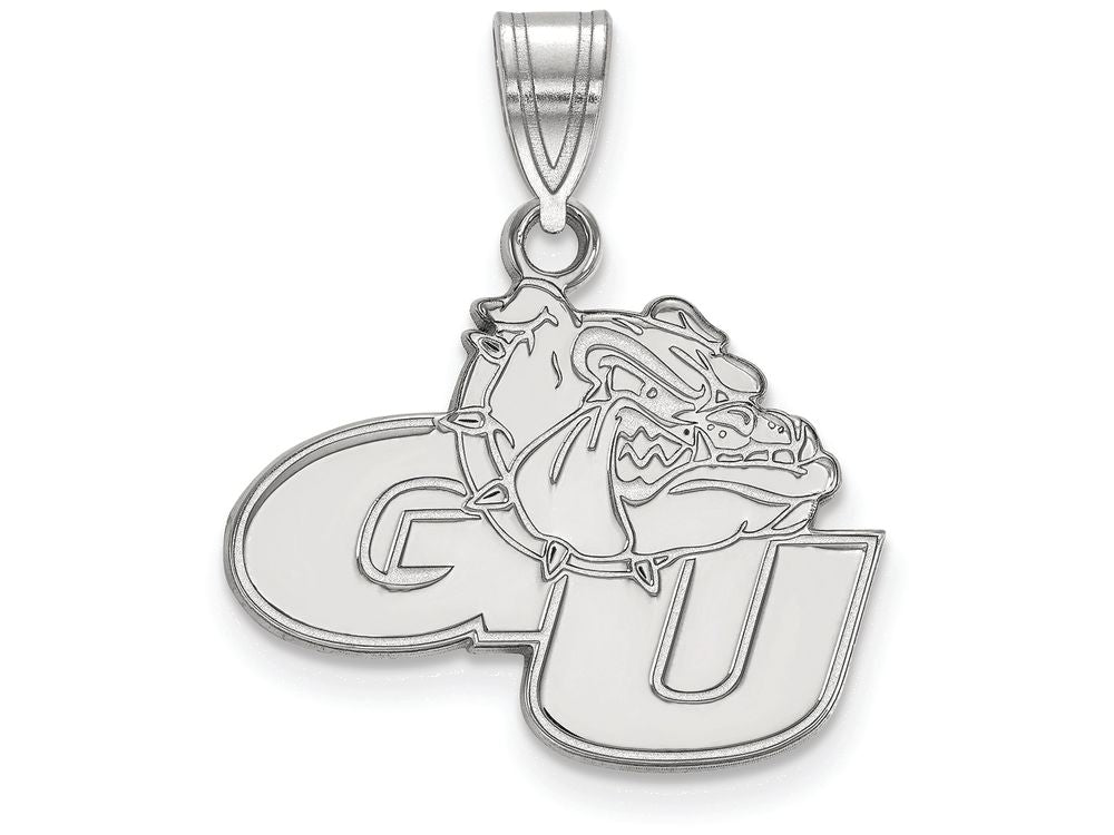 14k White Gold Logoart Gonzaga University Medium Pendant