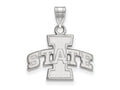 14k White Gold Logoart Iowa State University Small Pendant