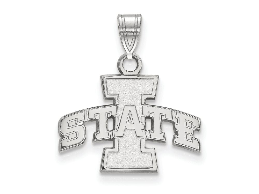 14k White Gold Logoart Iowa State University Small Pendant